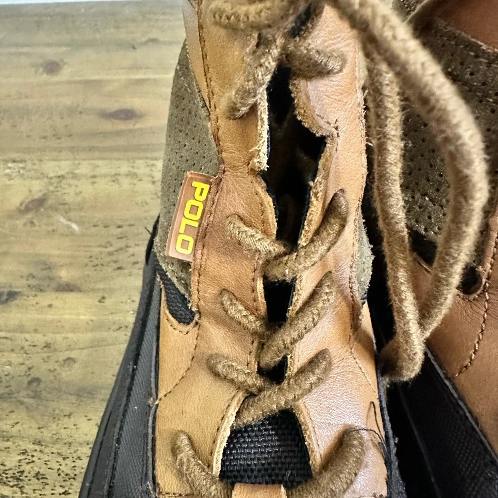 Polo Ralph Lauren Winter Boots Boys 7 Chocolate Tan Leather Boot,size 1